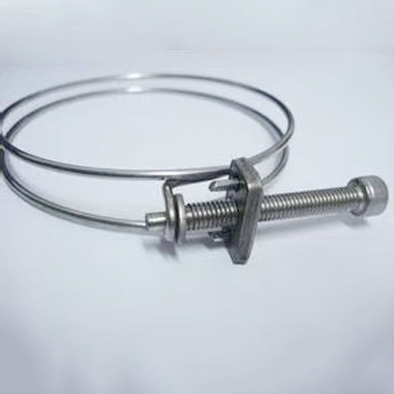 Stainless Steel Heavy Duty Double Wire Tube Pipe Clips Plumbing Adjustable T-Bolt Hose Clamp