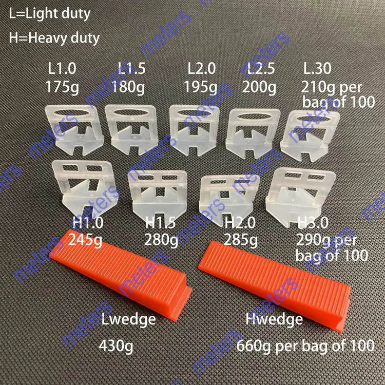 Heavy Duty 3.0 mm Tile Leveling System Spacer Clip