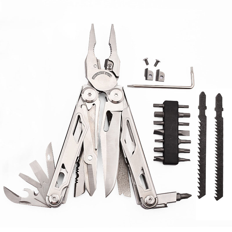 15-In-1 Outdoor Multi Tool Pocket Knife Multifunctional Camping Survival Tactical Knife Pliers for Gifts