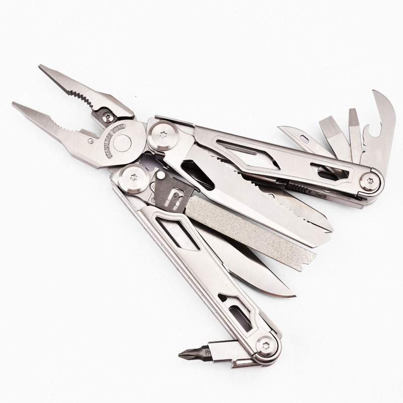 15-In-1 Outdoor Multi Tool Pocket Knife Multifunctional Camping Survival Tactical Knife Pliers for Gifts