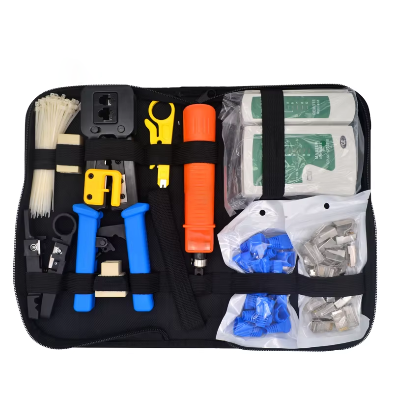 11 in 1 Network Tool Kit Portable Ethernet Cable Crimper Kit Ethernet Crimping Tool Power Tool Combination Kits