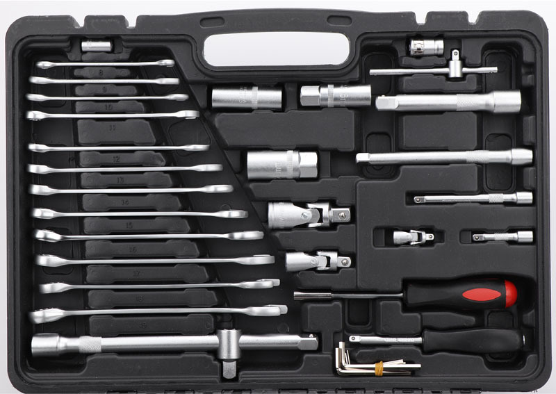 216 Piece Black Portable Combination Spanner Wrench Set Cr-V Plastic Steel Manual Car Repair Hand Tools Socket Set