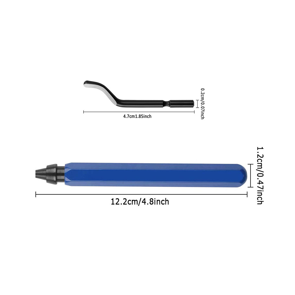 Stainless Steel Deburring Tool with 10Pcs HSS Blades for Metal, Aluminum, Copper, Plastic Pipe, 3D Printing, Brass