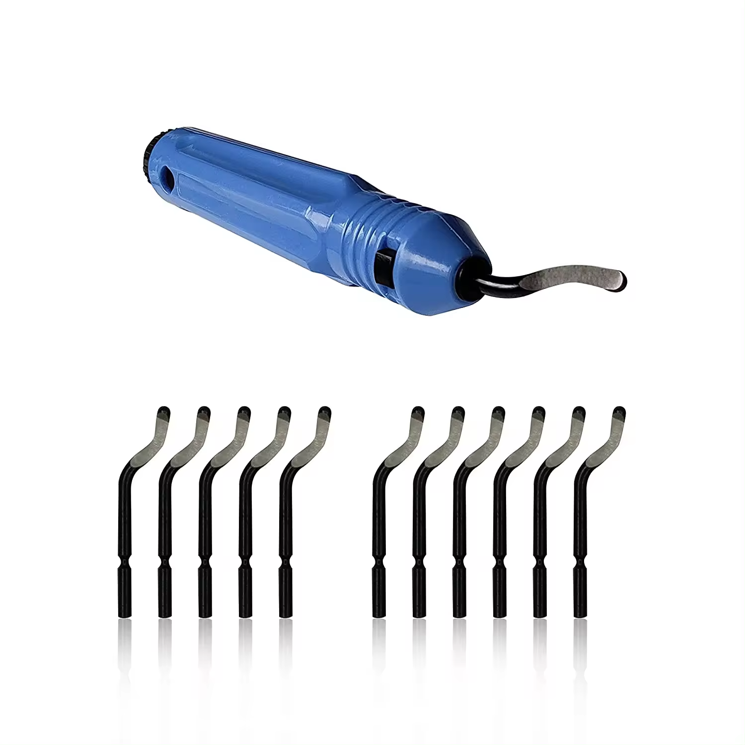 Stainless Steel Deburring Tool with 10Pcs HSS Blades