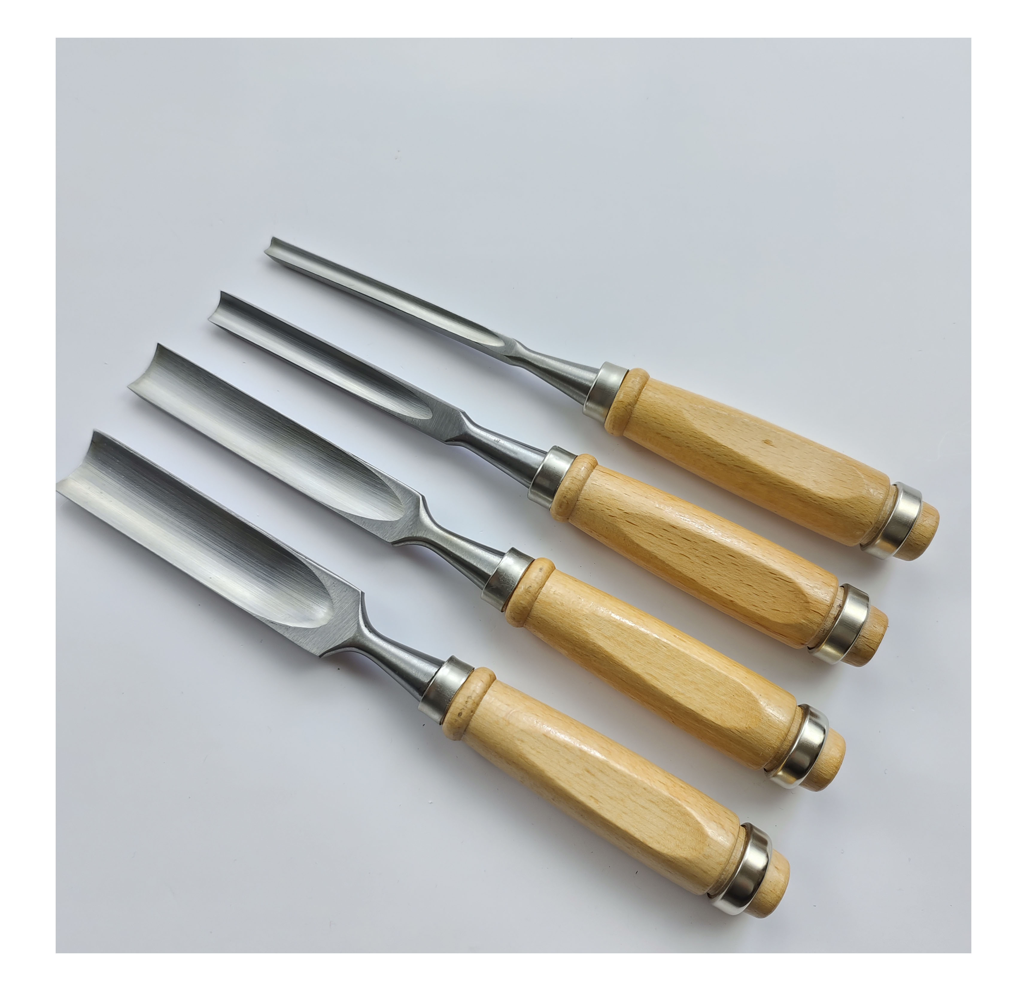 4 Pcs 6mm 12mm 18mm 24mm Half Round Chisels Inner Edge DIY Wood Gouge Chisel Woodworking Tool Chisel Set