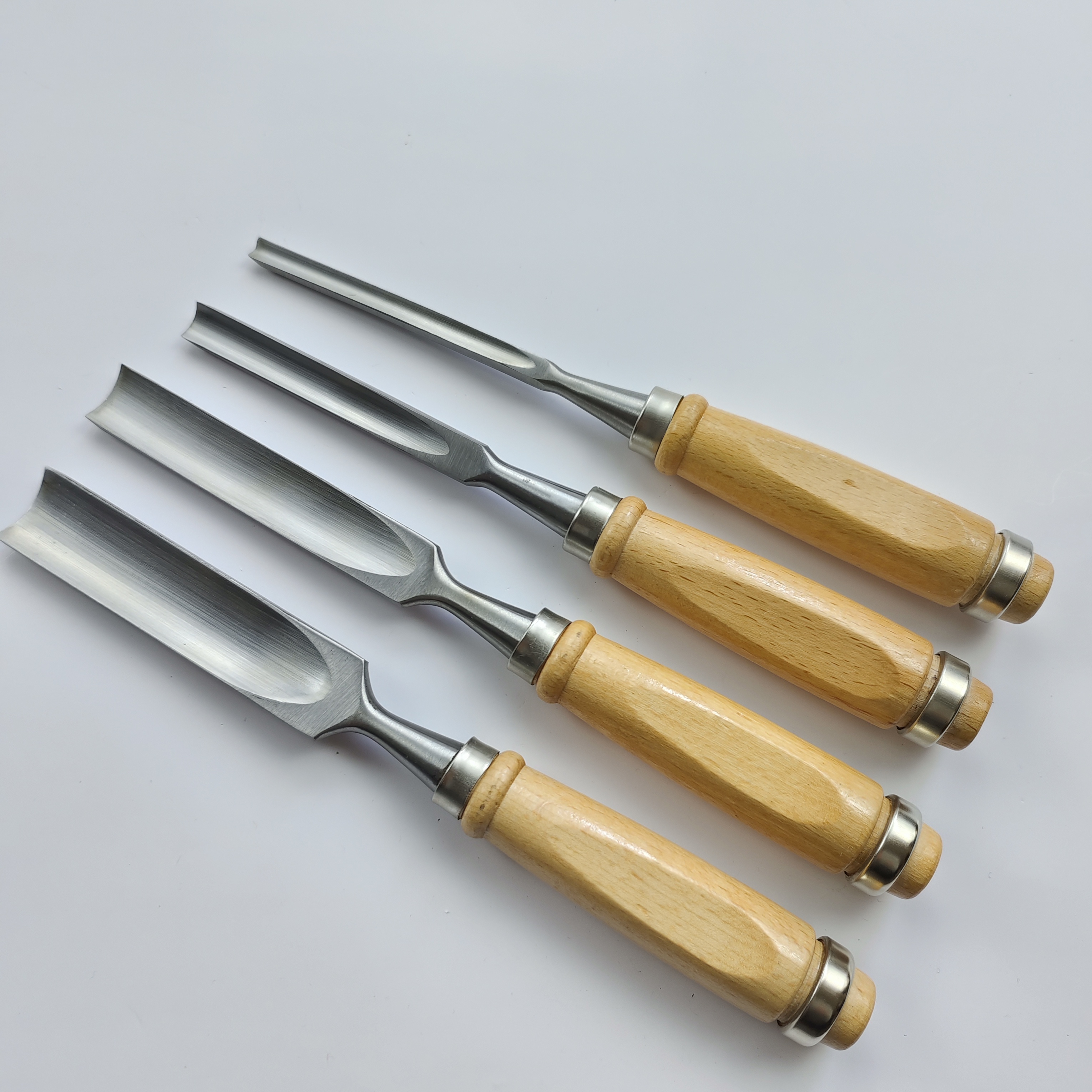 4 Pcs 6mm 12mm 18mm 24mm Half Round Chisels Inner Edge DIY Wood Gouge Chisel Woodworking Tool Chisel Set