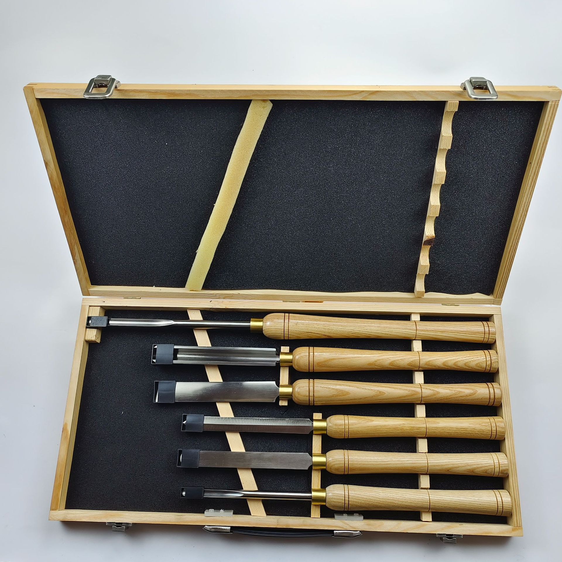 6-Piece CR-V Steel HSS Wood Chisel Set Wood Carving Chisels