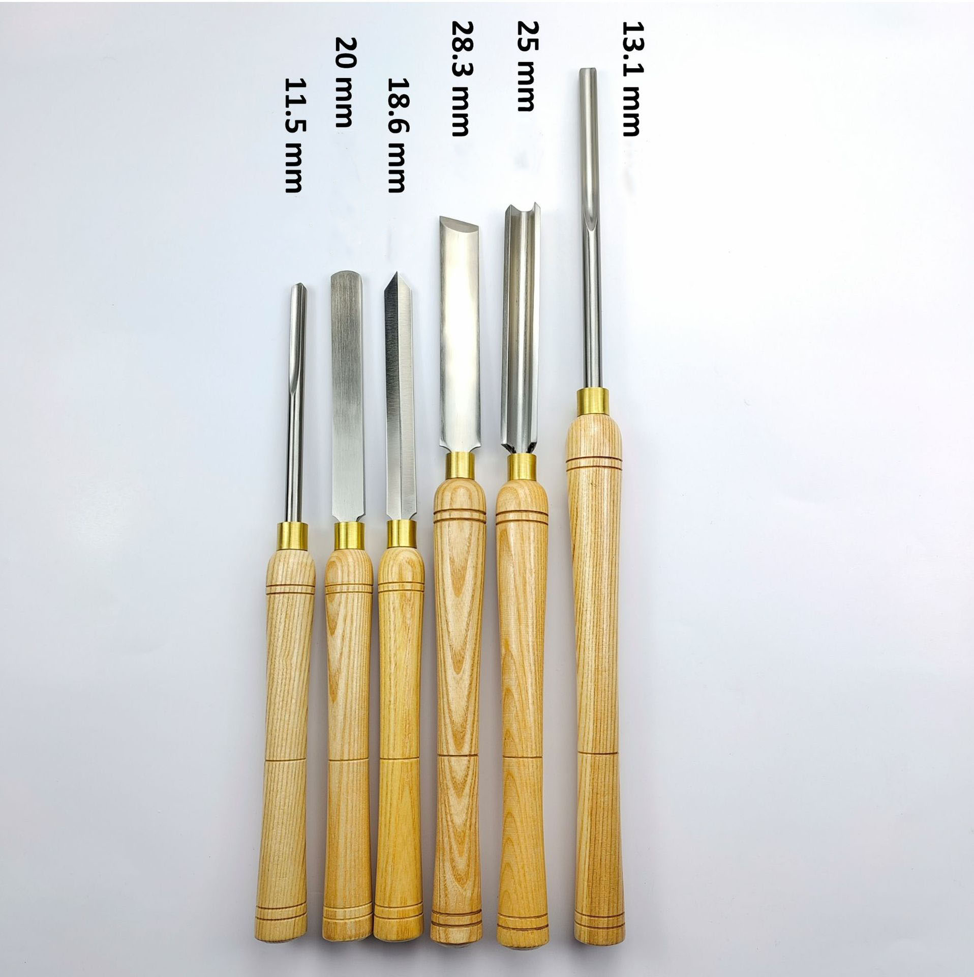 6-Piece CR-V Steel HSS Wood Chisel Set Wood Carving Chisels